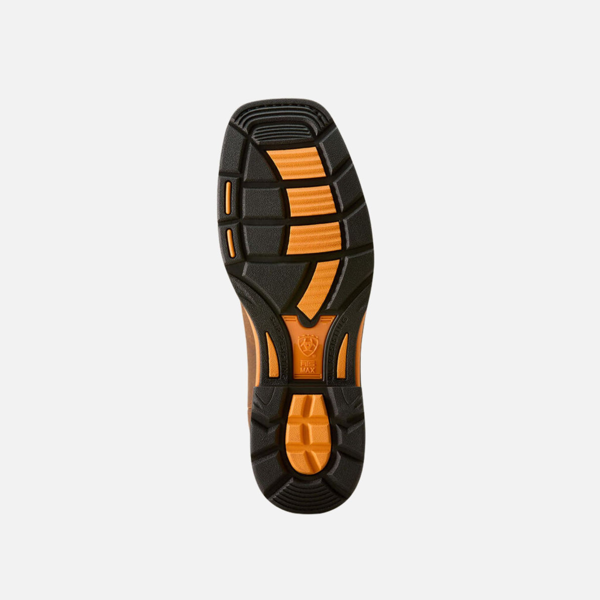 Bottes de travail Ariat WorkHog en brun, confort tout-terrain, imperméables, bottes 8 pouces, solides pour le travail.