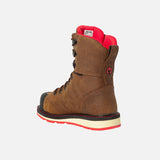 Bottes de travail Royer Ironbolt 8 pouces en brun avec isolation thermique et protection maximale, vue de face.