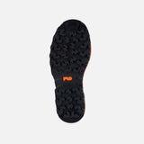Bottes de travail Timberland imperméables pour l'hiver, noires, robustes, offrant protection et stabilité.