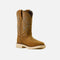 Bottes de travail femmes Ariat en brun, imperméables et confortables, vêtements-manteaux pour un usage professionnel.