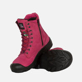 Bottes-travail-femme-Pilote_filles-S558F-framboise-3/4-gauche