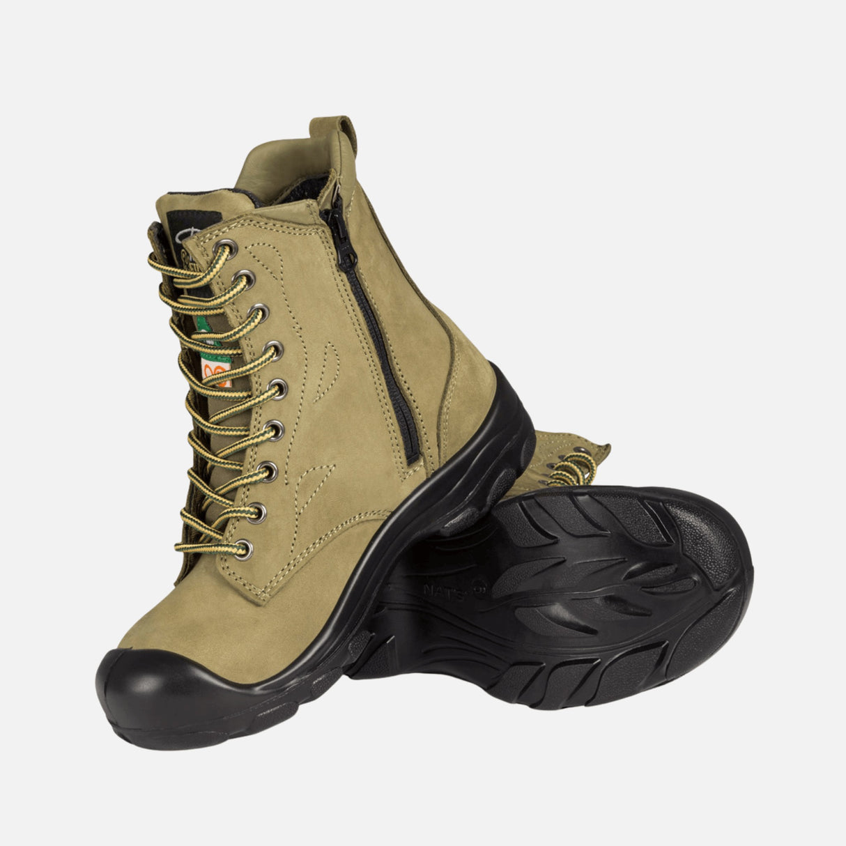 Bottes-travail-femme-Pilote_filles-S558K-kaki-3/4-gauche