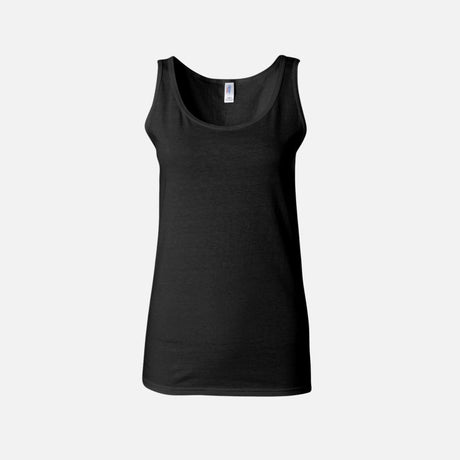 Camisole-Femme-GILDAN-S_S-64200L-noir-devant