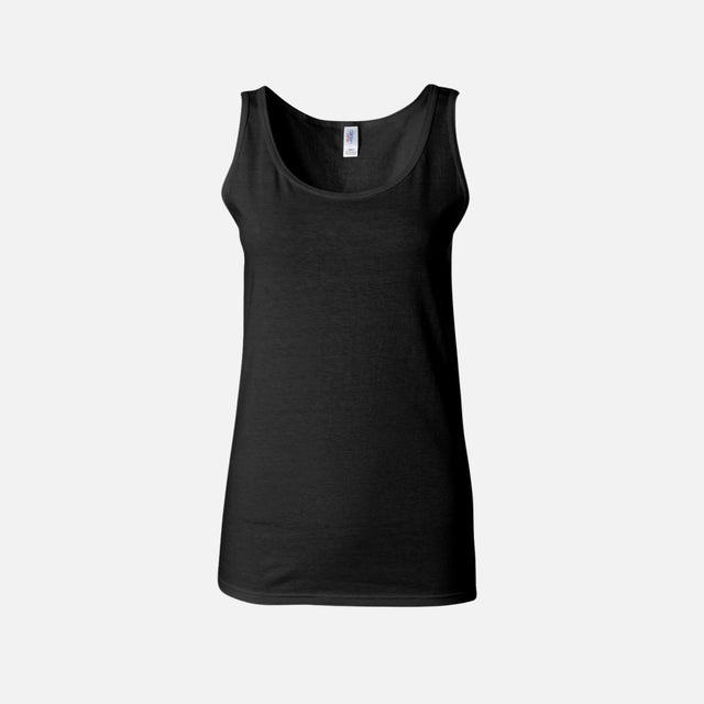Camisole-Femme-GILDAN-S_S-64200L-noir-devant
