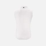 Camisole pour femme de marque Cutter&Buck, vêtement-chandail blanc avec col polo, porté élégamment.