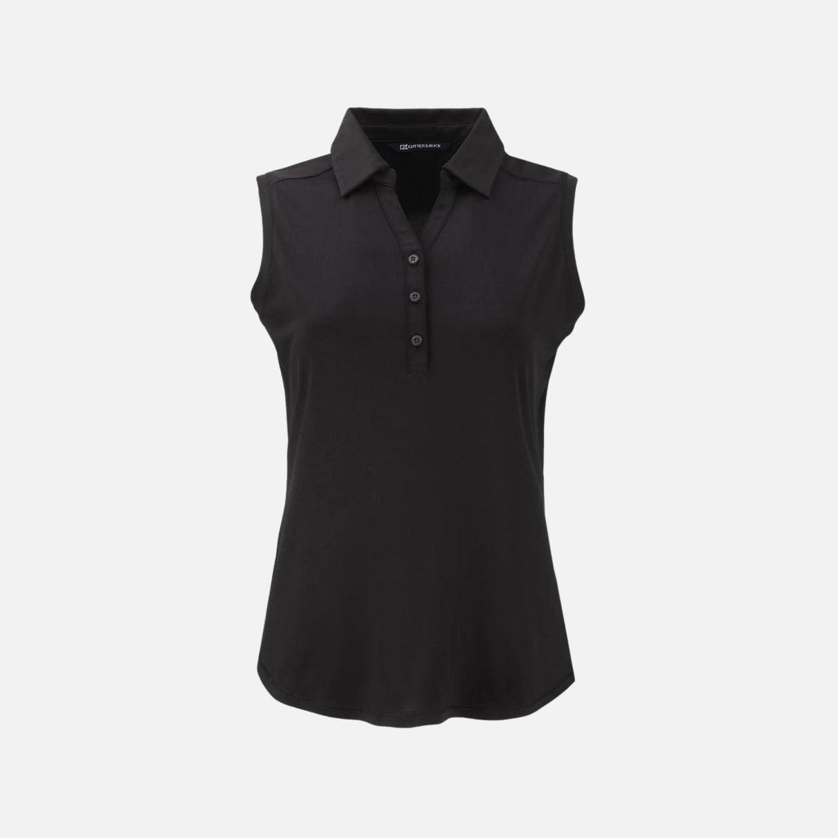 Camisole pour femme Cutter&Buck en noir, vêtement-chandails, tissu léger et confortable, vue de face dans un style décontracté.