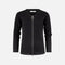 Cardigan zippé pour femme James Harvest en tricot noir, veste confortable et élégante pour toutes les occasions.