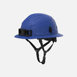Casque de sécurité Milwaukee de type 2 à bord complet, couleur bleue, avec protection individuelle classe E.