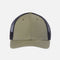 Casquette écoresponsable de style trucker Atlantis Headwear en tissu olive, confortable et durable.