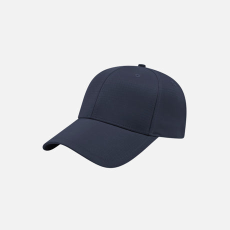 Casquette de sport DML Creation marine souple et unie, vue de face, en tissu léger, pour activités sportives.