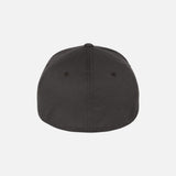 Casquette Flexfit 5001 à filet structurée six panneaux, style sportif gris foncé, accessoire de casquette pour le sport et le casual.