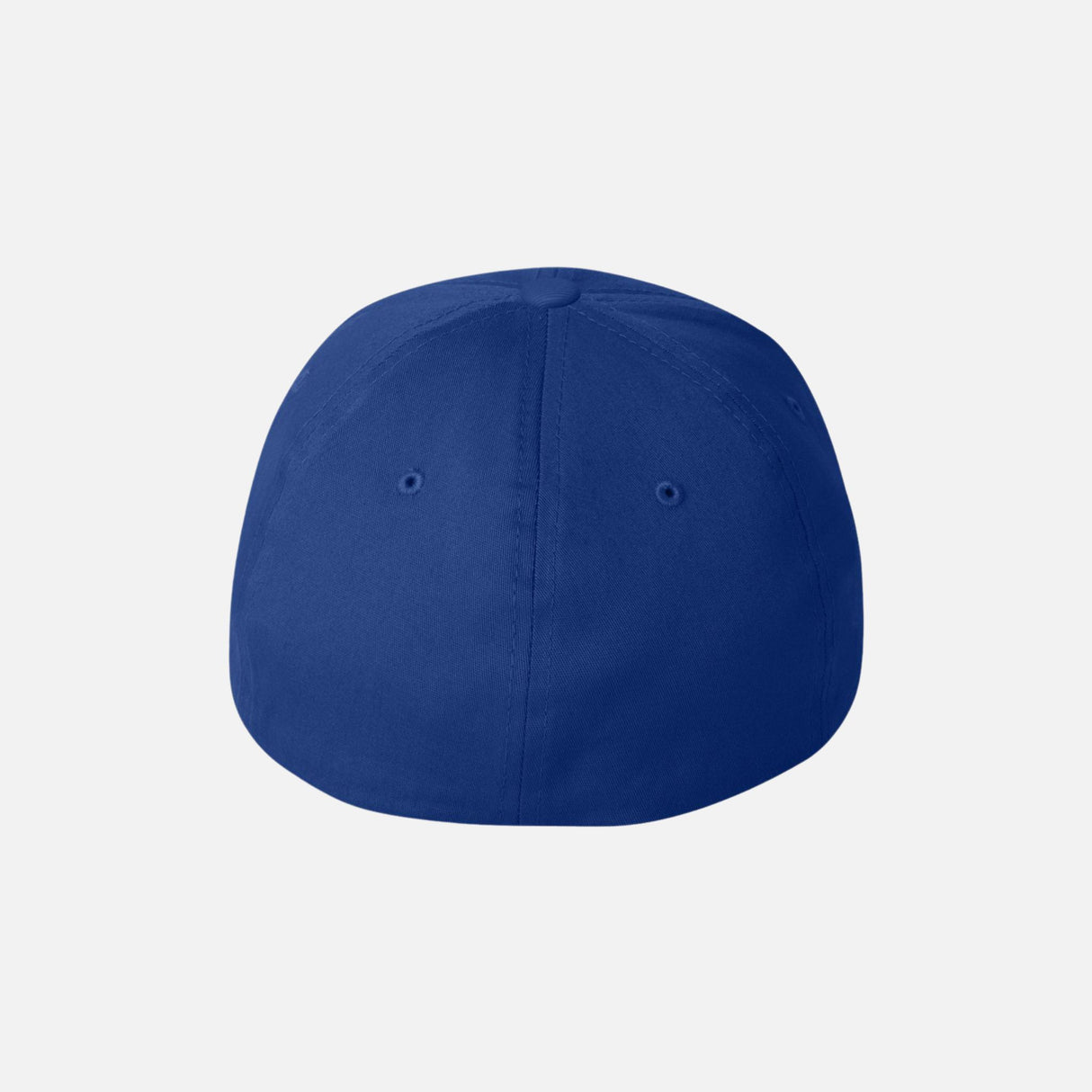 Casquette à filet structurée six panneaux Flexfit 5001 en bleu royal, vue de face avec logo brodé.