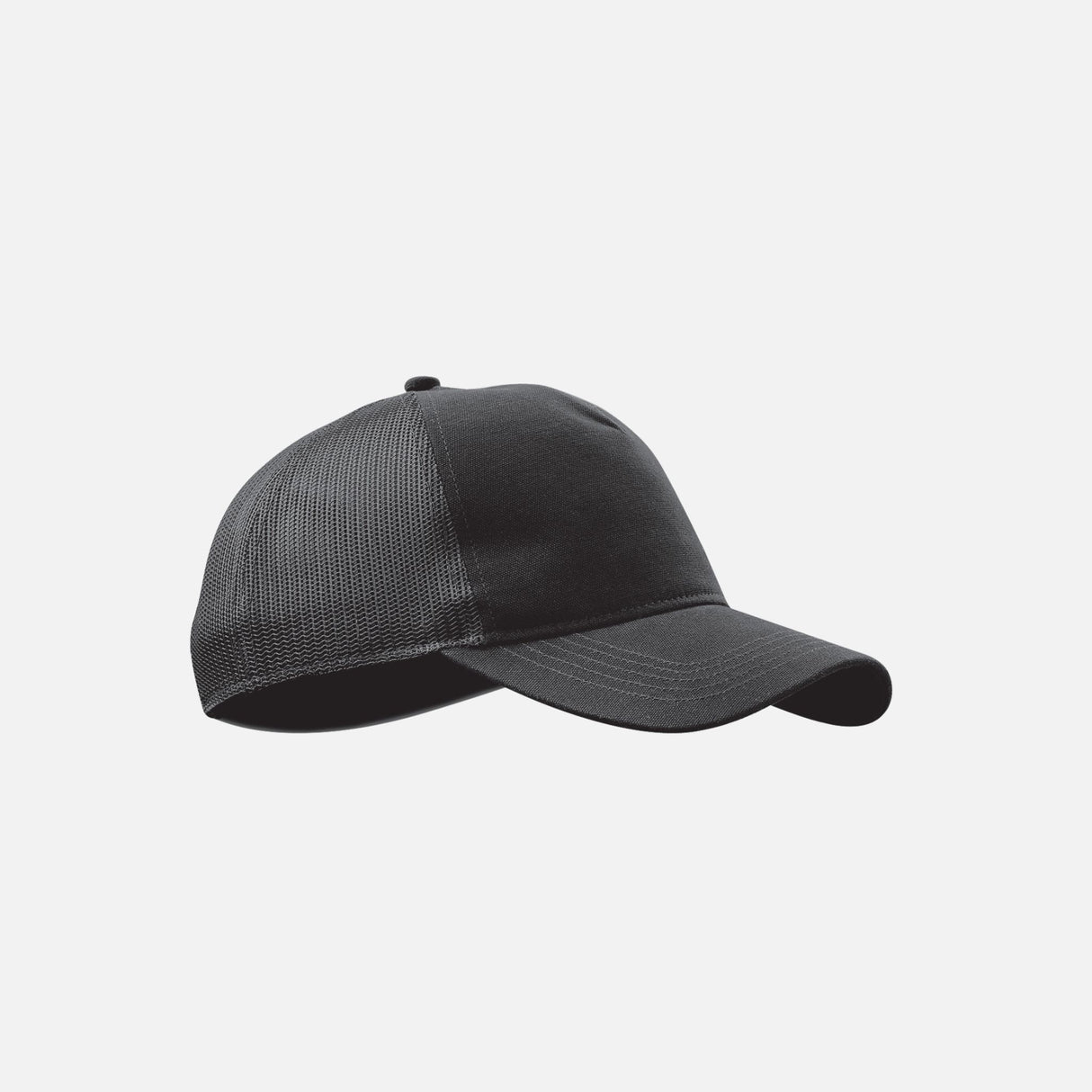 Casquette à 5 panneaux en toile et filet Stormtech Scirroco noire, accessoire de style sportif et décontracté