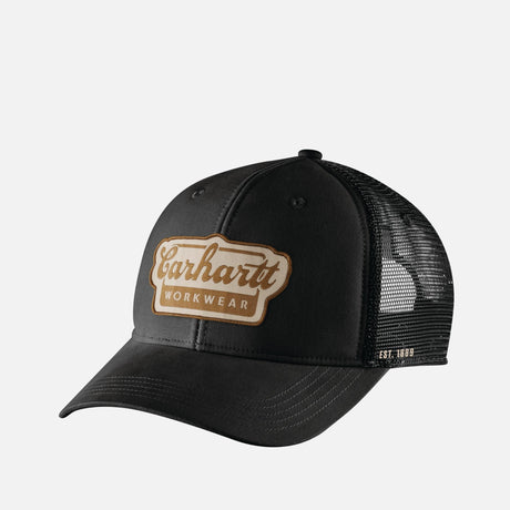 Casquette-toile-dos-en-maille-Carharrt-106738N04-noir-devant