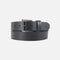 Ceinture en cuir pleine fleur noire Carhartt avec boucle à rouleau robuste, accessoire de mode durable et élégant.