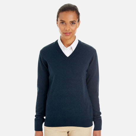 Chandail-ML-Harriton-S_S-M420W-marine-devant-mannequin