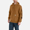 Chandail à capuche Carhartt K288 en brun, vêtement à capuche avec logo, confort et style décontracté.