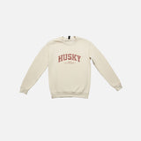 Chandail à col rond Husky L'Essentiel en ivoire, vêtement chaud et confortable pour homme ou femme.