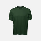 T-shirt à manches courtes ATC Pro Team vert forêt, vêtements T-shirts corpo, tissu confortable, porté par un mannequin.