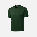 T-shirt à manches courtes ATC Pro Team vert forêt, vêtement corporel, élégant et confortable, porté avec manches retroussées.