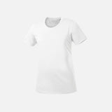 T-shirt à manches courtes ATC Pro Team pour femme, blanc, en coton, porté sur mannequin.