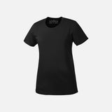 T-shirt à manches courtes pour femme de la marque ATC, en noir, idéal pour le sport ou les activités décontractées.