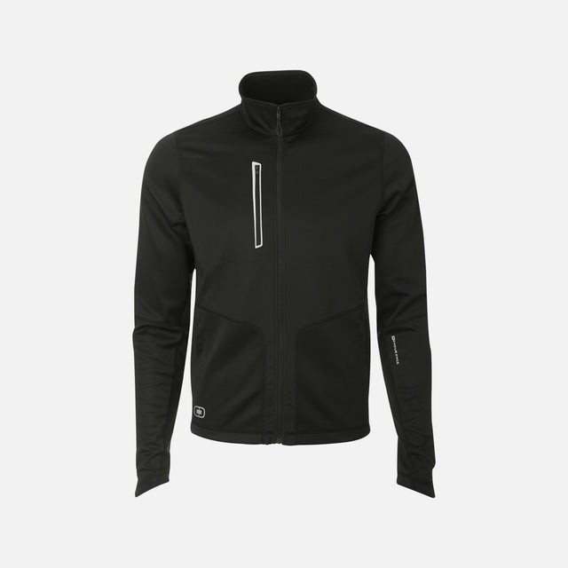 Veste légère noire pour homme de la marque OGIO, avec manches longues et coupe sportive, idéale pour la saison.