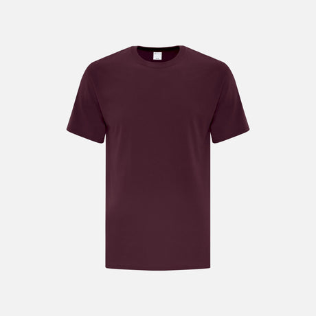 T-shirt à manches courtes ATC Everyday ATC1000 en marron, vêtement décontracté pour homme ou femme, vue de face.