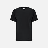T-shirt à manches courtes noir ATC Everyday ATC1000, vêtement décontracté en coton pour homme ou femme.