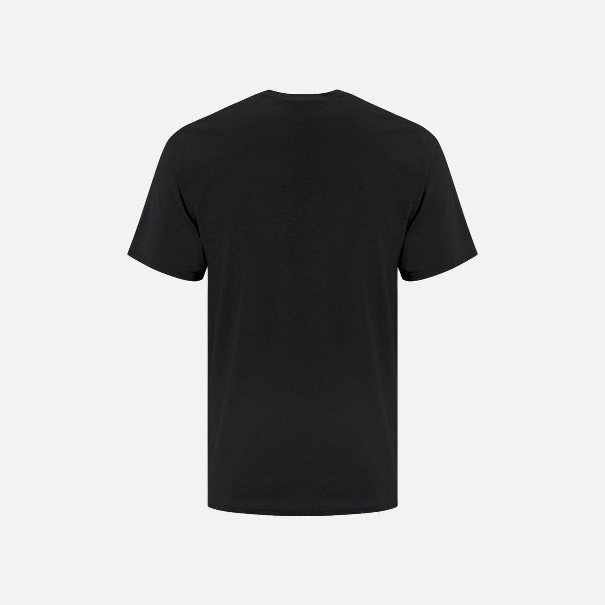T-shirt à manches courtes noir ATC Everyday ATC1000, vêtement décontracté pour homme ou femme, vue de face.