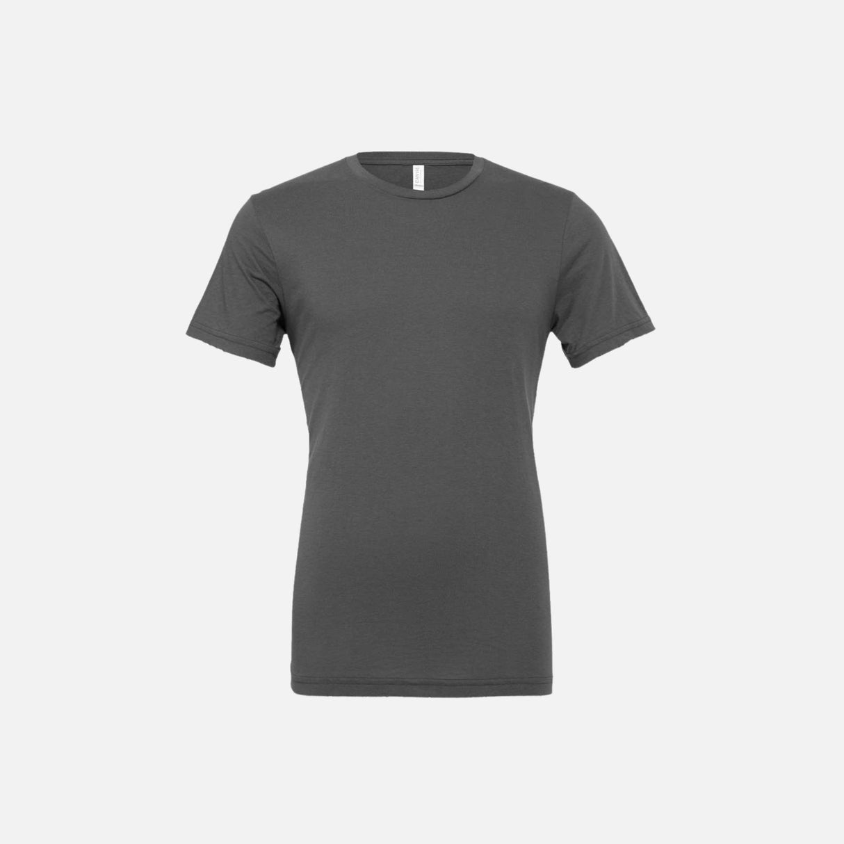 T-shirt à manches courtes unisexe Bella + Canvas 3001 en gris asphalte, élégant et confortable, vu de face.