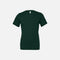 T-shirt à manches courtes unisexe Bella + Canvas 3001 vert forêt, vêtement décontracté en coton doux, vue de face.