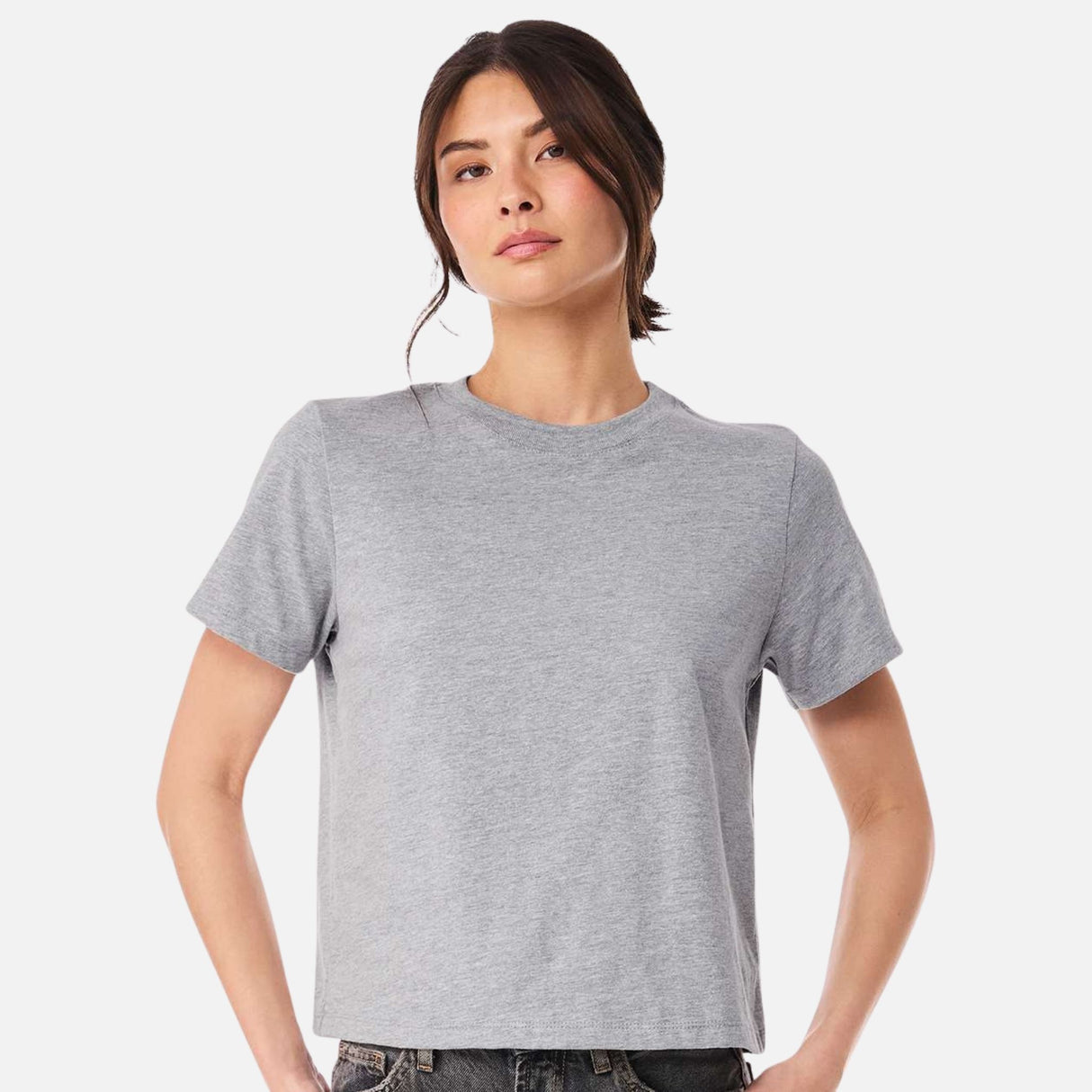 Chandail-manches-courtes-Bella-Canvas-S_S-6110-athletique-cendre-devant-mannequin