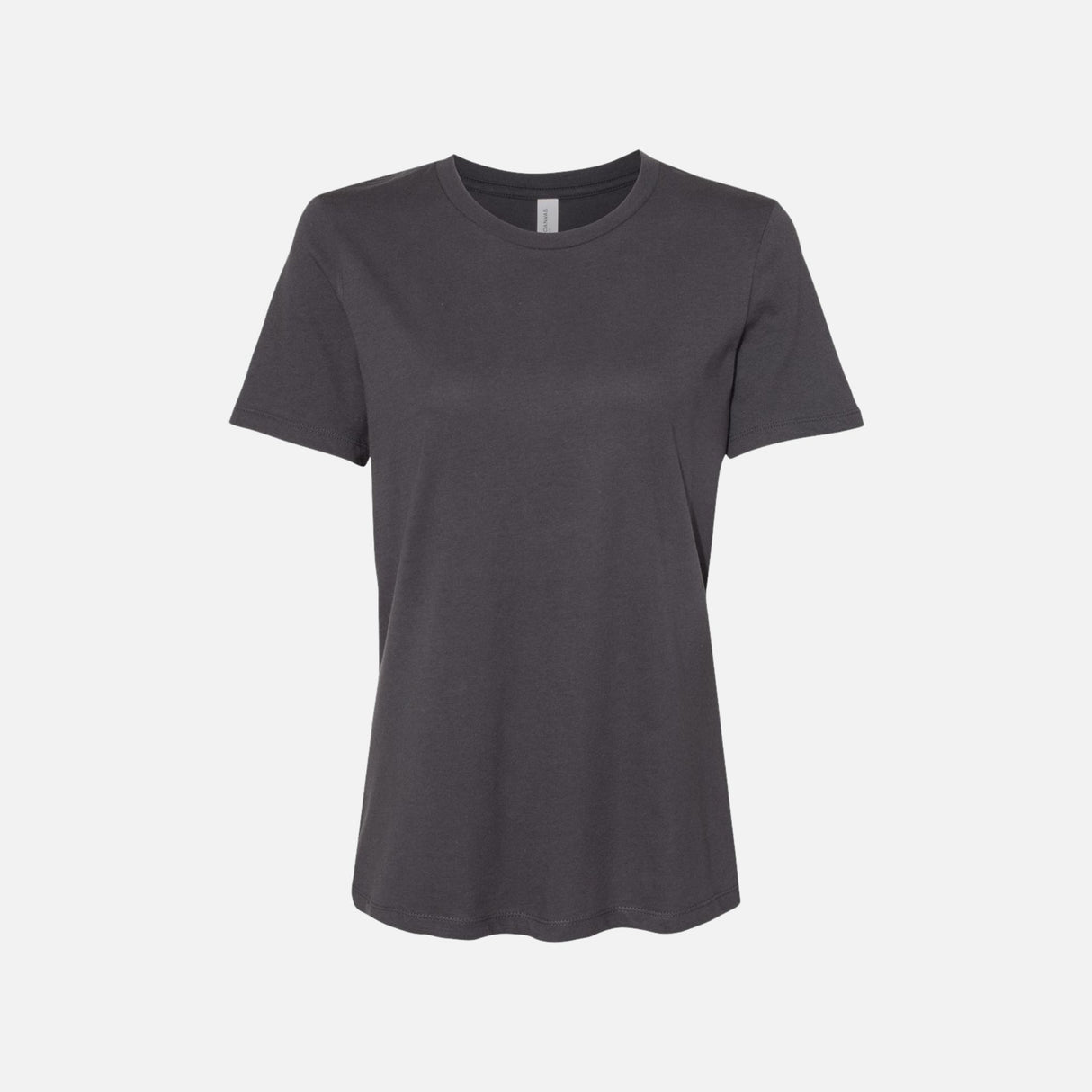 T-shirt à manches courtes gris de la marque Bella + Canvas, vêtement décontracté en coton pour homme ou femme.