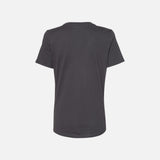 T-shirt à manches courtes gris Bella + Canvas, vêtement unisexe en coton doux, vue de face.