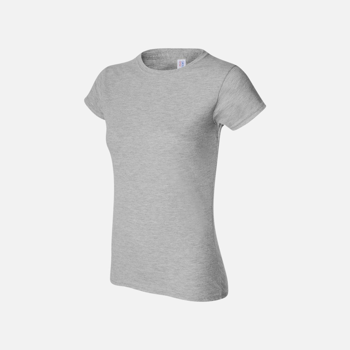 Chandail-manches-courtes-femme-Gildan-64000-gris-sport-coté
