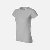 Chandail-manches-courtes-femme-Gildan-64000-gris-sport-coté