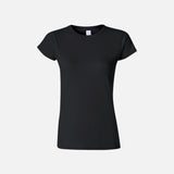 Chandail-manches-courtes-femme-Gildan-64000-noir-devant