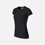 Chandail-manches-courtes-femme-Gildan-64000-noir-côté