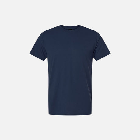 T-shirt à manches courtes unisexe Gildan 42000 en marine, vêtement casual en coton, vue de face.