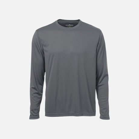 T-shirt à manches longues pour homme ATC S350LS en tissu charbon, style décontracté et confortable, vue de face.