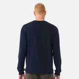 Chandail-manches-longues-Bella-Canvas-S_S-3511-marin-derrière-mannequin