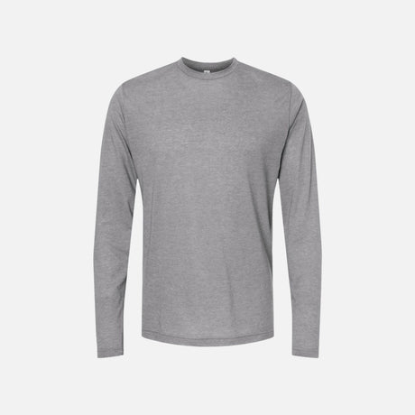 Chandail à manches longues unisexe gris cendré de la marque M&O, vêtement confortable pour homme et femme.
