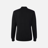Chandail 1/4 zip pour femme Devon & Jones, noir, en tissu confortable, parfait pour un look élégant et décontracté.