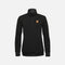 Pull thermique femme Stormtech avec col quarter-zip noir, léger et chaud pour activités en plein air.