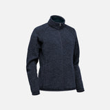 Veste polaire pour femme Stormtech FHZ-1W, chandail zippé marine, vêtement chaud et confortable pour l'hiver.
