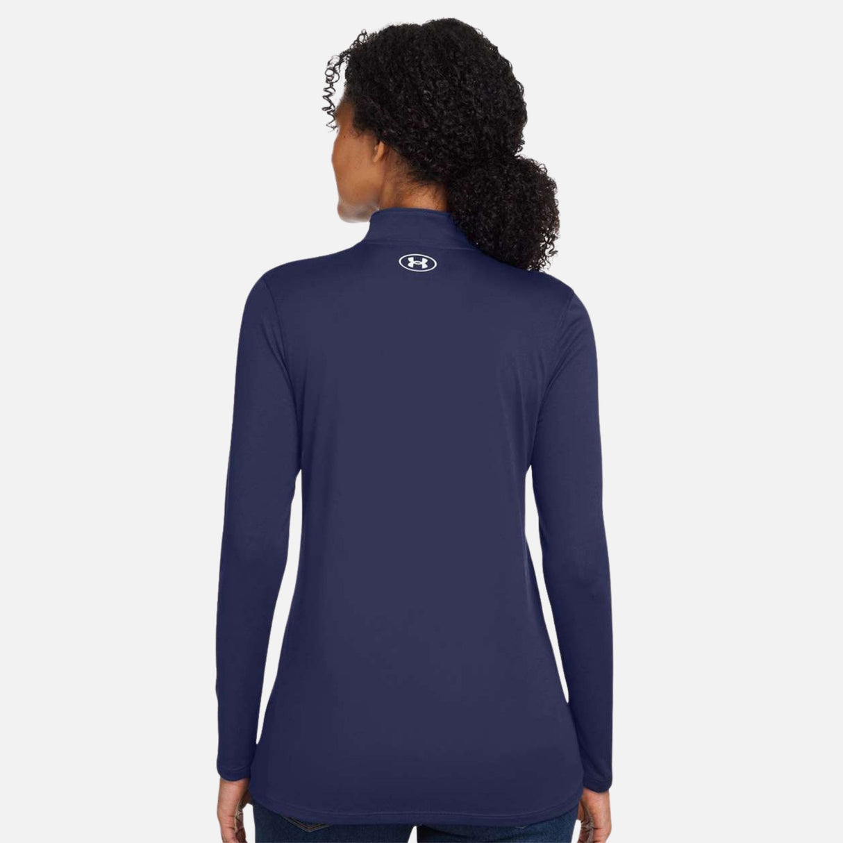 Chandail-zippee-quart-UnderArmour-S_S-1376862-marine-derrière-mannequin