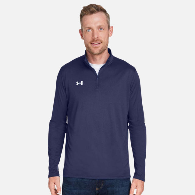Chandail-zippee-quart-homme-UnderArmour-S_S-1376844-marine-devant-mannequin