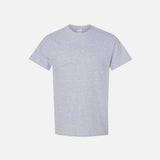 T-shirt à manches courtes en coton épais Gildan gris sport, vêtement confortable pour un look décontracté.