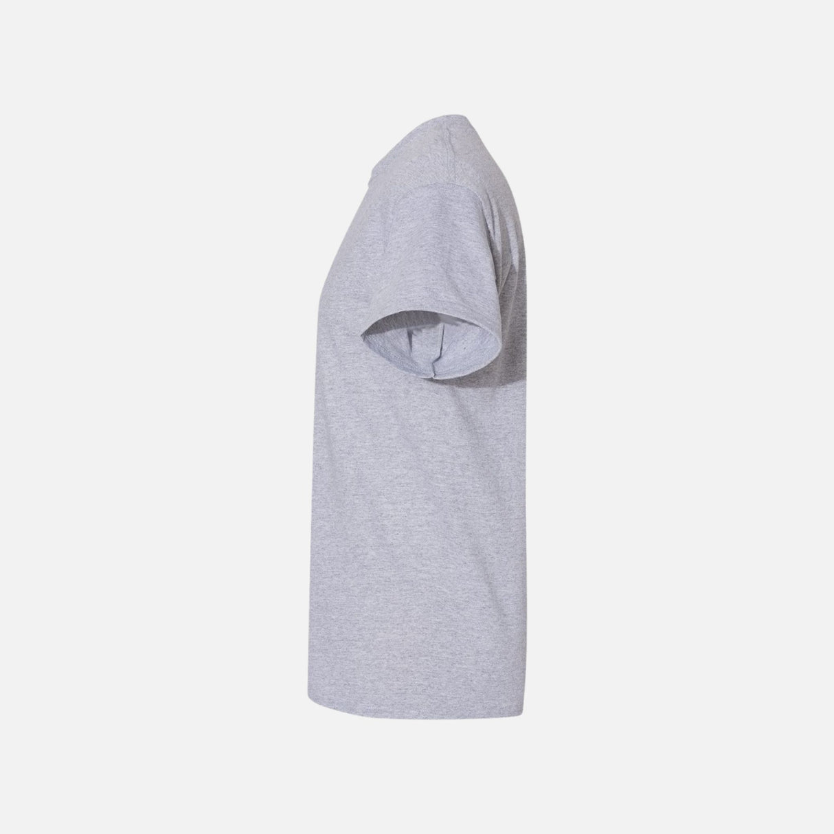 T-shirt à manches courtes en coton épais Gildan gris sport, vêtement confortable pour homme.